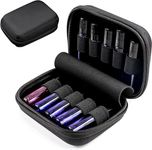 AMJKEJI Essential Oil Carrying Case Holds 10 Bottles (5/10/15ml), Hard Shell Roller Bottles Storage Bag, Travel Portable Essential Oils Bottles Organizer