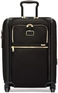 TUMI Alpha Continental Dual Access 4-Wheeled Carry-on Luggage - Rolling, Lightweight Suitcase - Secure Suitcase with Lock - Black/Gold