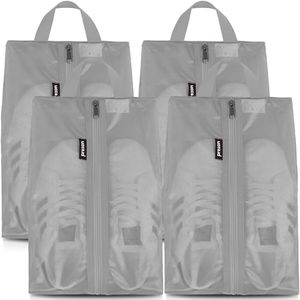 Prezon Travel Shoe Bags, Water Resistant TPU Mesh, Sturdy YKK Zipper, Shoes Storage Bag, Shoes Packing Organizer, Unisex Shoe Pouch for Travel or Home Storage