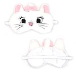 CHEERYMAGIC Eye Mask for Sleeping, Cute Sleeping Mask Cartoon Animal Sleep Mask Blindfold Breathable Eyeshade Eye Cover for Kids Girls and Adult Night Nap Travel Meditation A9MRSMYZ (White Cat)