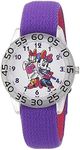 Disney Minnie Mouse Kids' Plastic Time Teacher Analog Quartz Nylon Strap Watch