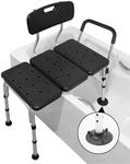 Pepe - Tub Transfer Bench, Shower Bench for Elderly and Disabled, Transfer Bench for Bathtub, Tub Transfer Benches for Bathtubs, Sturdy Bathtub Bench, Tub Seats for Seniors, Non Slip (Black, 30.3x20)