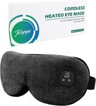 Telepepe Heated Eye Mask for Dry Eyes, Cordless Warm Eye Compress with 4 Heat Levels, 4-Level Timing, 1000mAh Rechargeable, Washable Cover, Travel, Gifts for Family (Black)