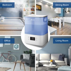 LEVOIT 6L Cool Mist Humidifier – Smart App, Alexa, Quiet Sleep, Blue