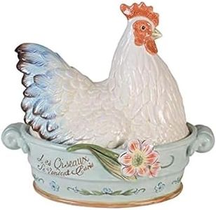 Fitz & Floyd Fitz and Floyd Toulouse Hen Covered Vegetable Serve Bowl, 11 1/4-Inch, Multicolor