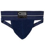 GOL-Fit Next Level Athletic Supporter – Naturally Contoured Waistband for Comfort - Midnight Blue - Medium