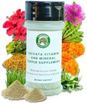 Sulcata Tortoise Calcium, Vitamin and Mineral Topper Supplement | Salad Topper for Baby Sulcata Tortoises | Promotes Health, Immunity and Strong Shell | 30-Day Supply in Easy to Use Shaker