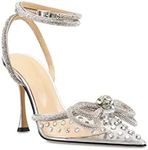 MissHeel Clear Rhinestone Ankle Str