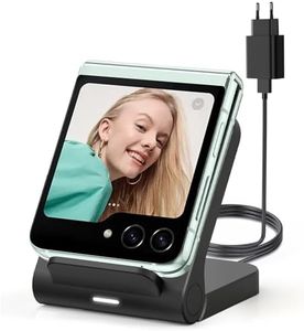 Geyo Chargeur Induction pour Samsung Galaxy Z Flip, 15W Rapide Chargeur sans Fil pour Samsung Galaxy Z Flip 6/Z Flip 5/Z Flip 4/Z Flip 3 (Non Pliable) avec Adaptateur