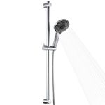 OFFO Shower Slide Bar with 6 Modes Shower Head Set, 1.5m Stainless Steel Hose,Adjustable 820mm Riser Rail and High Pressure Handheld Showerhead,Chrome