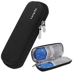 JAKAGO EVA Compact Insulin Cooler Travel Hard Case,Lightweight and Durable Diabetic Small Storage Travel Packs for Insulin Pens & Needles with 2 Ice Pack (Black)