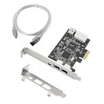 CERRXIAN PCIe Firewire Card, PCI-E X1 to IEEE 1394 3X 6Pin & 1x 4Pin with Low Profile Bracket for Video,Photo