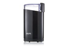 Krups Stainless Steel Black Fast Touch Oval Electric Spice And Coffee Grinder With Free Cleaning Brush