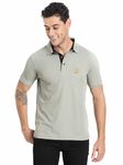 STELLERS Men's Golf Polo T-Shirt Wrinkle Free Quick Dry Soft and Feather Touch Feel Regular Fit Moose Grey Small