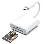 USB C SD Card Reader,Memory Card To 2 In 1 Dual Slot OTG Adapter for SDHC,SDXC,SD,Micro SD,TF Card Compatible With i-Phone,i-Pad, Macbook,Android,Plug and Play,Efficient & Intelligent