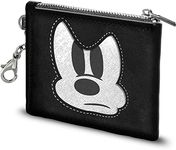 Mickey Mouse Angry-Coin Purse & Card Holder, Black, 11 x 9 cm