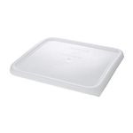 Rubbermaid Commercial Products FG652300WHT_1, Plastic Food Storage Container Lid, Square, White, 11.4 L