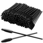 Jibaro 50Pcs Disposable Eyelash Brushes, Mascara Wands, Eye Lash Brush, Spoolies for Eyelash Extensions, Spoolie Eyebrow Eyeshadow Brow Makeup Supplies Kit Cleansing Glitter Applicator Tool