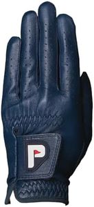 Men's Golf Glove - Genuine High Performance Cabretta Leather - Individual Red Blue and White - Putting Ball Marker Included - Glove for Right Handed and Left Handed Golfer (Single Pack)