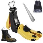 Shoe Stretcher Women Men Professional Boot Stretcher Adjustable Width Length for Wide Feet L Wm's 12-14;Men's 10-14,Yellow Pack of 1