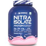 Bigmuscles Nutrition Nitra Isolate [2kg, Strawberry] | 32g Protein | 10g EAA | Whey Protein with ProHydrolase Enzyme Tech. For Faster Absorption | Improved Strength, Faster Recovery & Muscle Building