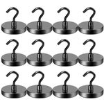 LOVIMAG Magnetic Hooks for Cruise Cabins,150lbs Cruise Magnets for Door,Cruise Ship Essentials for Travel, Strong Magents Heavy Duty with Epoxy Coating for Hanging, Refrigerator, Kitchen-12 Pcs