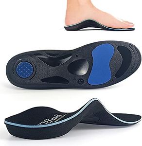 PCSsole Orthotic High Arch Support Insoles, Comfort Sport Insert for Flat Feet, Plantar Fasciitis, Feet Pain, Foot Valgus, Over Pronation for Men and Women（28cm）