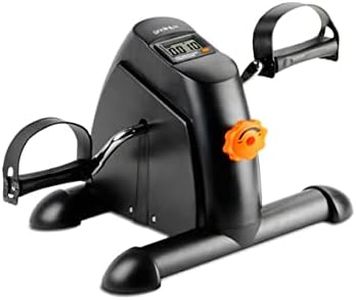 gridinlux® | Pedaleador estático para Ancianos Small FIT 1000 Manual | Plegable | Ejercitador Piernas y Brazos | Mini Bicicleta estática | Gimnasia en Casa | Resistencia Ajustable