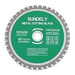 SUNDELY® Carbide Tipped TCT Circular Saw Blade Cutting Disc Wheel 165 mm X 20 mm X 40T (6.5" X 0.78") for Metal Steel Sheet Trimmer Cutter Multipurpose