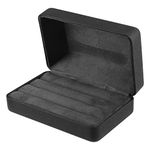 VOCOSTE Multiple Ring Box, Ring Organizer Case PU Leather Gift Box, Black