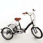 20 Inch Adult Single Speed Tricycle 3 Wheel Adult Bicycle |Single Speed + Basket, Adult Tricycle Comfort Bike Outdoor