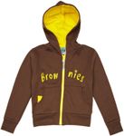 Brownies Girl's Hooded Sweatshirt, Brown, 30 inch