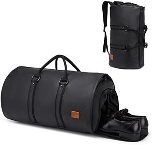 seyfocnia Convertible Travel Garment Bag,Carry on Garment Duffel Bag for Men Women - 2 in 1 Hanging Suitcase Suit Business Travel Bag