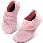 JOINFREE Toddler Water Shoes Aqua Socks Boys Girls Shoes Beach Swim Pool Non Slip Quick Dry (StripePink,11-11.5 Little Kid)