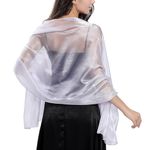 Ladiery Silky Shawls and Wraps for Evening Dresses Women Sheer Soft Bridesmaid Wedding Formal Party Organza Shawl