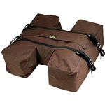 TrailMax Top-Pack for Sawbuck Or Decker Pack Saddle, Horse and Mule Packing H-Style, High Volume Pack Bag Featuring PCV Coated Poly Shell for Resistance from The Elements, Brown