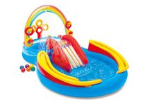 Intex Inflatable Rainbow Ring Water Play Centre, Multi Color