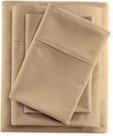 Balaji Export- 3 PC Cotton Bedsheet Set & 1 PC Zipper Duvet Cover- 100% Egyptian Cotton- Bedsheet with 2 Pillow Cover- 400 TC- Super Soft & Wrinkle Free (4 Piece Set) Taupe Solid, Double Size.