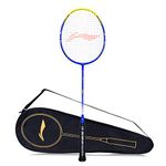 Li-Ning G-Force Superlite 3600 Carbon-Fiber Strung Badminton Racquet with Free Full Cover (Blue/Yellow)