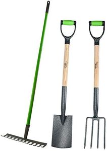 Fourche Bêche râteau frontière Jardin jardiniers du Sol PVC Solides poignées en Acier au Carbone