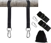 The Upgrade Welded Tree Swing Hanging Kit Holds 2100lbs, Easy & Fast Swing Hanger Installation to Tree- 2 Strap & Snap Carabiner Hook, Perfect for Swings, Hammocks - 100% Weather/Waterproof (2 PCS)