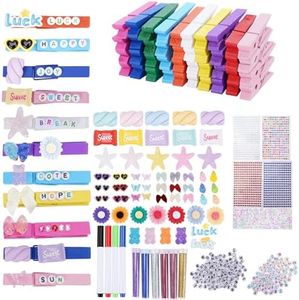 Cheer Pin Charms,100 Colored Clothes Pins Wooden with Mini Bows,Resin Ducks Charms & Self-Adhesive Glitter Cheer Spirit Stuff for Volleyball Bag Cheerleader Team