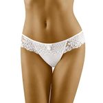 Wolbar Women's Sexy Shorts-Thongs Lace Low Waist Panties Briefs WB09, White,S