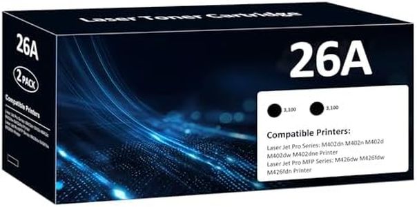 26A CF226A Black Toner Cartridges 2 Pack (6,200 Pages) Compatible for HP 26A 26X CF226X CF226 Work with HP LaserJet Pro M402n M402dn M402dne M402dw, Pro MFP M426fdn M426fdw M426dw Printer Ink