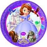 Disney Sofia The First Paper Plates Large, Multi Color (23cm)