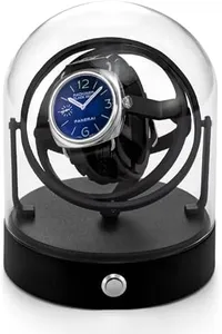 DEWEGER- Orbit Single Watch Winder for Mechanical Watch Quiet Motor Fit Lady Man for Rolex and Most, Black, Fashion