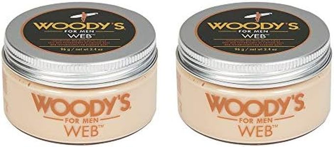 Woody's Web Clay Pomade for Men - Texturizing Hair Clay for Men, Flexible Hold Natural Look & Matte Finish, 3.4 oz, 2 Pack
