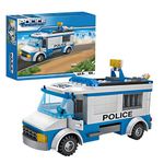 City Police Car Building Sets 194 PCS Prisoner Transporter Building Kit Police Patrol Car Building Blocks Toys Chase Vehicles Police Arrest Truck Playset Gifts for Kids Boys Girls Age 6 years and up