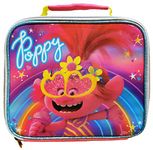 Trolls World Tour Poppy Pink Rainbow Glitter Rectangular Insulated Lunch Cool Bag by Polar Gear Thermal School Nursery Food Snacks Picnic Cooler Tote Carrier