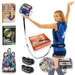 VbStar Volleyball Training Equipment Aid - Practice Your Serving, Setting & Spiking with Ease, Great Solo Serve & Spike Trainer for Beginners & Pro, Perfect Volleyball Gift (Flower Leaf Print)